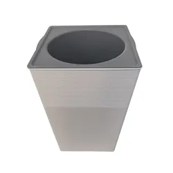 Tall Square Decorative Flower Pot for Indoor & Outdoor Use - Stylish Home and Garden Accent Planter (White)