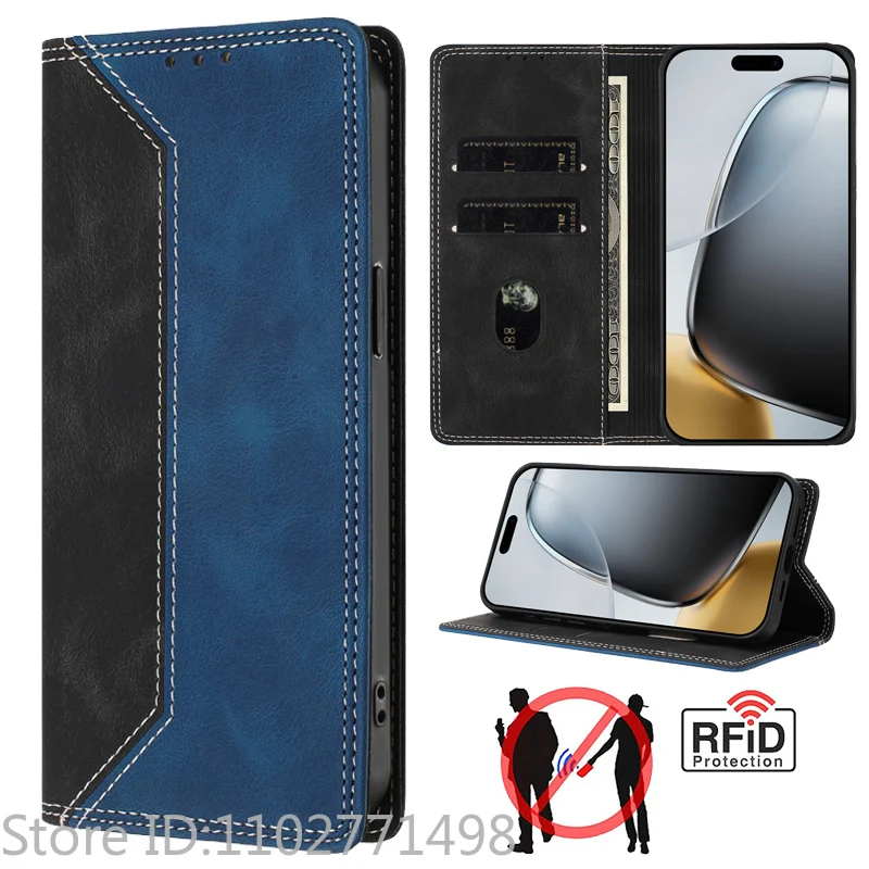 Luxury Wallet Flip Cover Phone Case - Magnetic Shockproof Leather