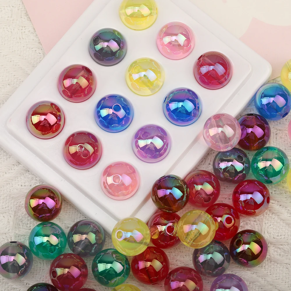 

Cordial Design 16MM 100Pcs Hand Made Accessories/DIY Parts/Round Shape/Acrylic Beads/Jewelry Findings & Components/Aurora Effect