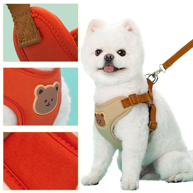 Dog Harness Leash Set Small Medium Dog Cat Vest Puppy Chest Strap French Bulldog Chihuahua Harness Breathable Vest Pet Supplies 4