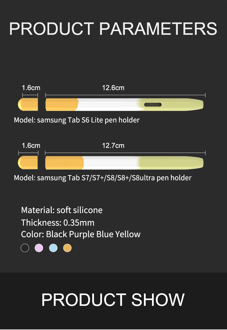 Estojo de silicone para lápis Tablet Touch