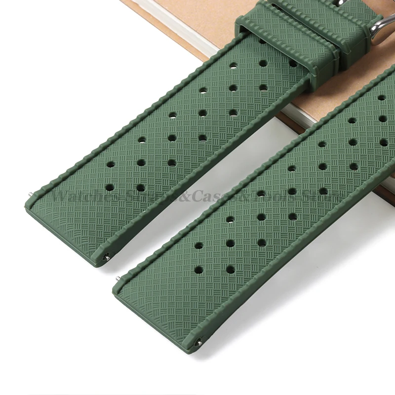 Tropical Silicone Quick Release Watch Band Strap – Premium Rubber Tropic Design