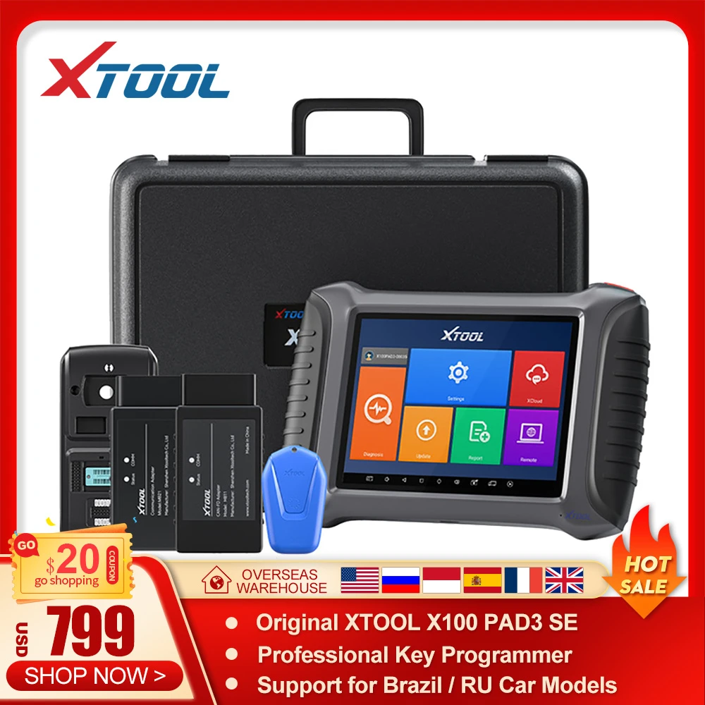XTOOL X100 PAD3 SE Car Key Programmer Support EU/RU/Brazil Local Dealer