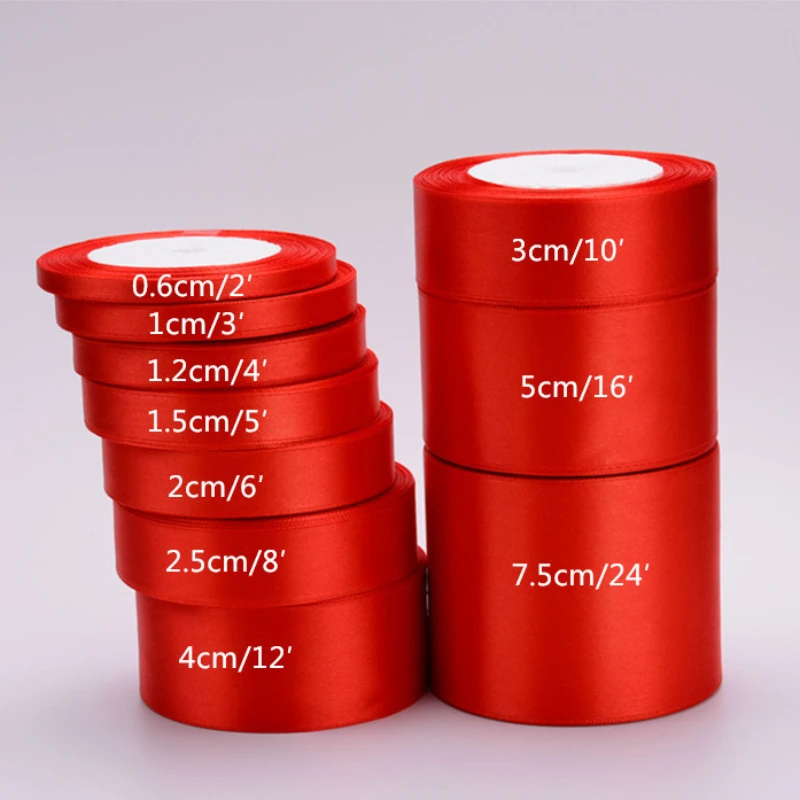 Satin Ribbon for DIY Crafts - Assorted Widths
