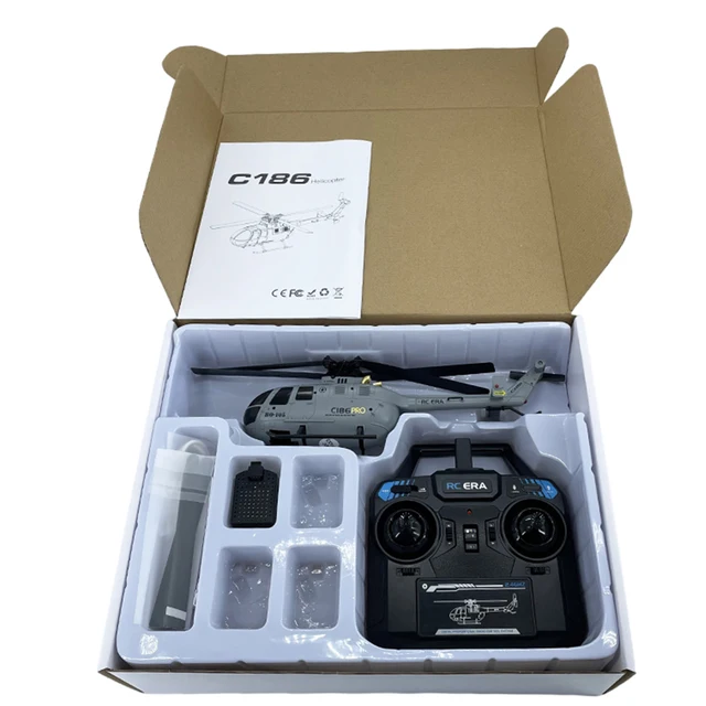 C186 Pro B105 2.4G RTF RC Helicopter 4 Ppropellers 6 Axis Electronic Gyroscope for Stabilization Remote Control Hobbies Toys - Image 6