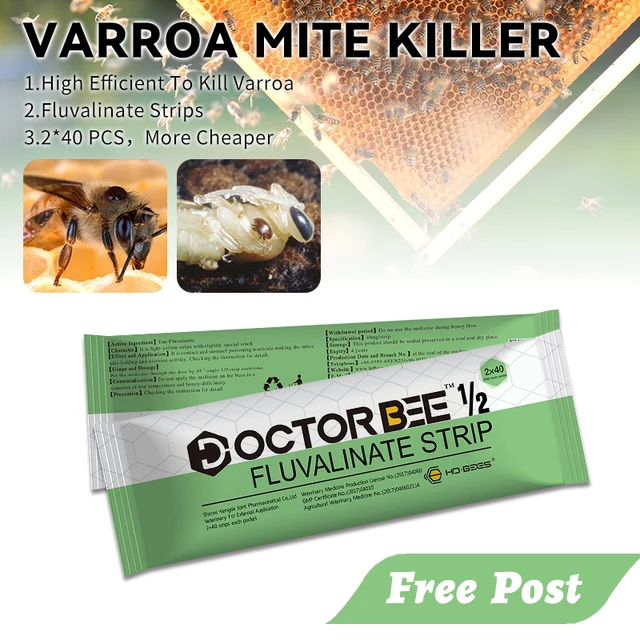 Doctor Bee 80 Csíkok Flualvalinate Szalag Nagyon Aktív Méh Varroa Atka Gyilkos Méhészeti Csapdák A Méhész -Kiegészítő Számára