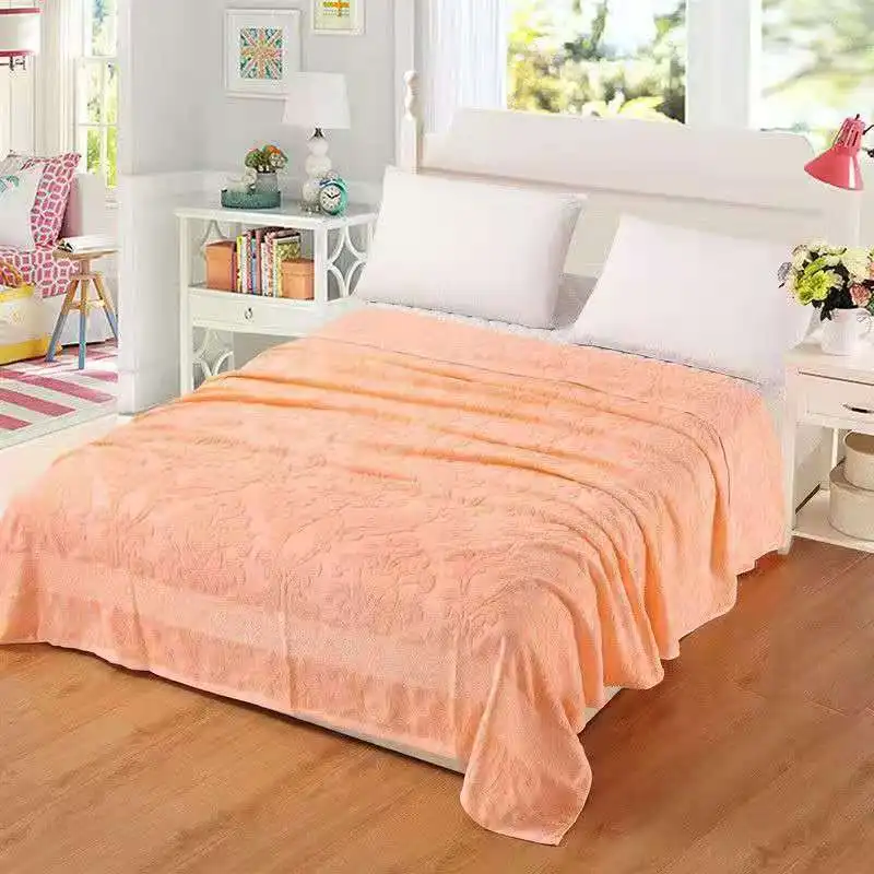 Jacquard-Decke aus reiner Baumwolle für Kinder, Einzel- und Doppelbett, Tagesdecke, einfarbig, Überwurf, Handtuch, Steppdecke, Twin-Queen-Size-Bettwäsche – Detail 12