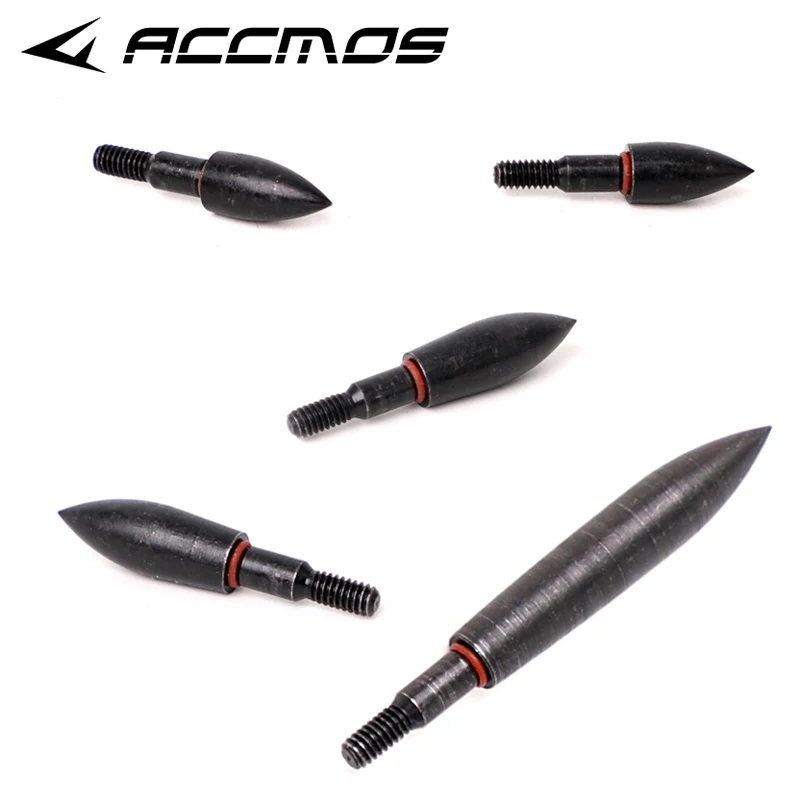 Arrow Point Tips 100 150 200 250 300 350 Grain Broadheads Screw Thread Arrow head for OD7.5mm Shaft DIY archery arrowhead 6pcs