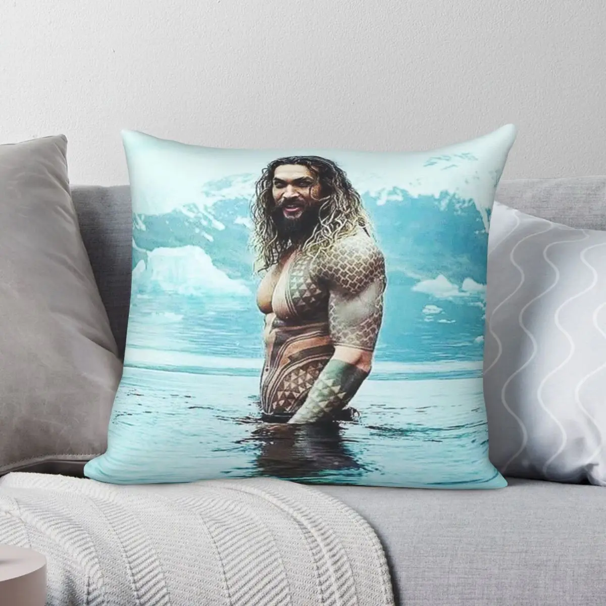 

Jason Momoa Square Pillowcase Polyester Linen Velvet Creative Zip Decor Throw Pillow Case Sofa Seater Cushion Cover