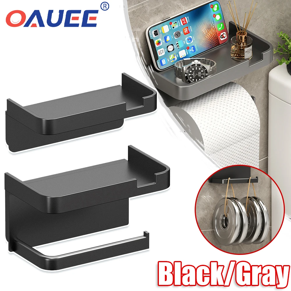 Toilet Paper Holder Cell Phone Shelf  Toilet Paper Holder Shelf Black - Toilet  Paper - Aliexpress