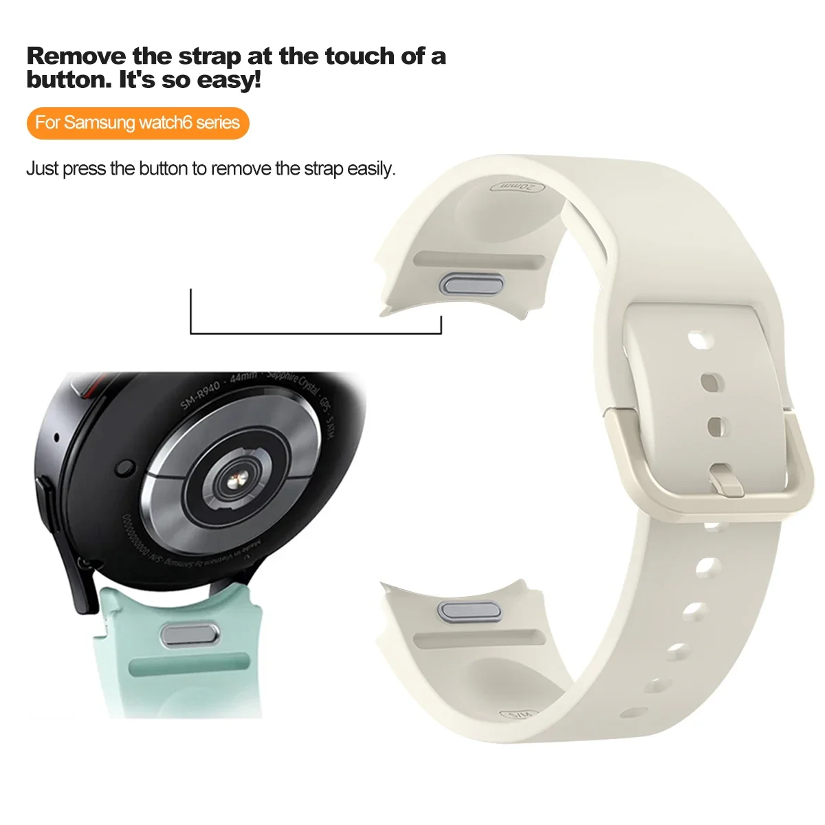 Silicone Bracelet Strap for Smartwatch - Sleek and Durable Design