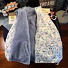 Y2K Fashion Autumn And Winter American New Printed Lambswool Double-sided Coat Men And Women Vintage Gothic Trend Casual Coats 1