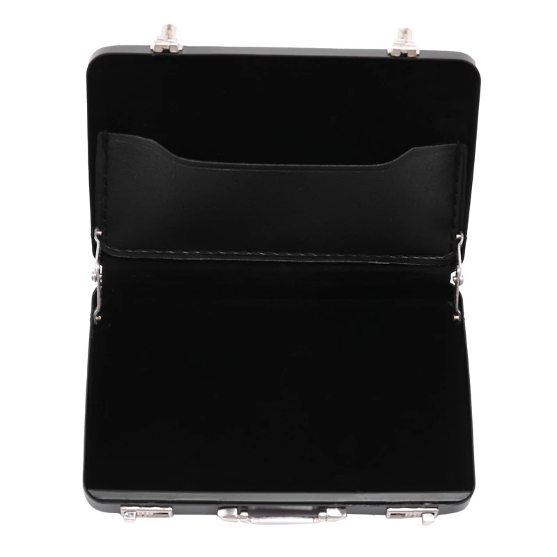 Aluminum password box Card Case card holder Mini suitcase Password briefcase Black
