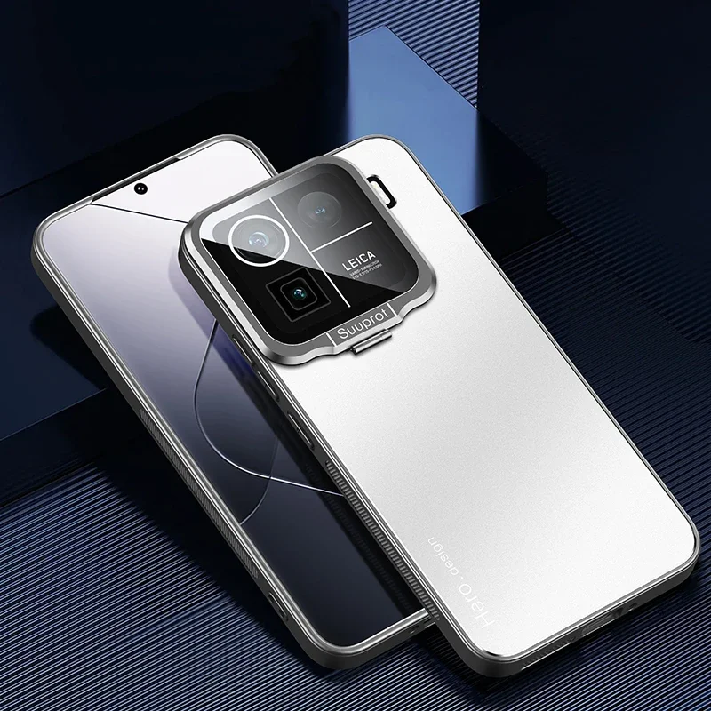 Matte Shockproof Kickstand Case with Metal Lens Camera Holder