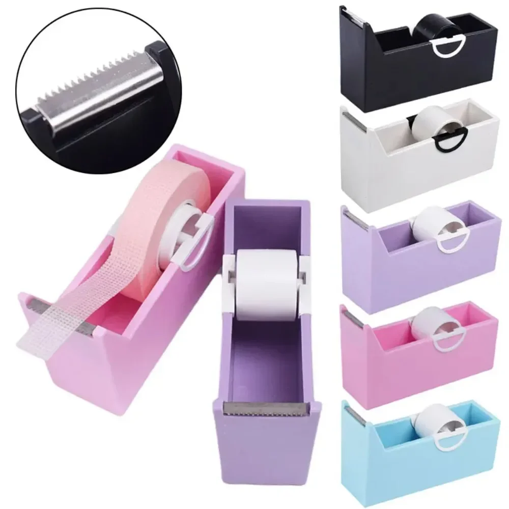 

Eyelash Extension Tape Holder Base Lash Adhesive Tape Cutter Dispenser Grafting Lash Plastic Rotating Tape Cutting Makeup Tools