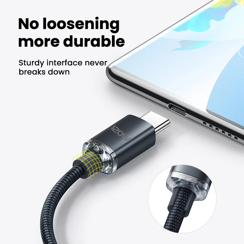 120W Usb Type C Cable for Iphone 15 Samsung S23 Power Line Pd3.1 for Ps5 Nintendo Switch 5A Supercharge Usb C Pd Cable 5A
