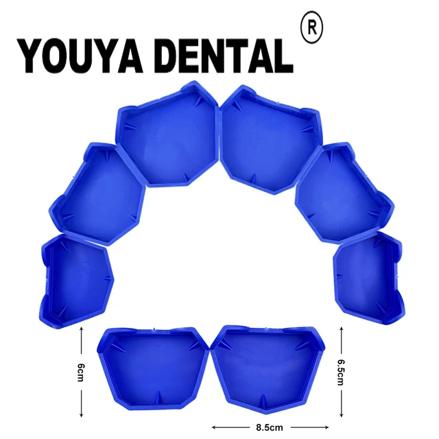 Molde de material de impresión de moldes de base anterior modelo de yeso de  silicona dental 6pcs