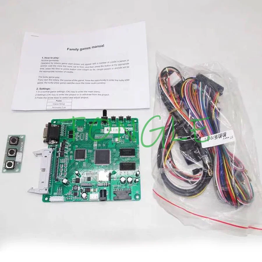61 In 1 West Cowboy Game Pcb Versione Inglese Uscita Vga One Touch Game Board Per Bambini Arcade Game Machine