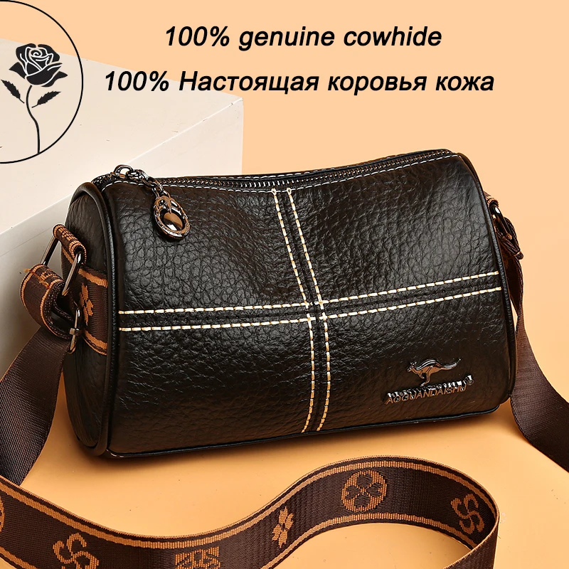 

Fashion Women Handbag High Quality Cow Leather Shoulder Crossbody Bags For Women 2024 Luxury Brand Ladies Messenger Tote Sac