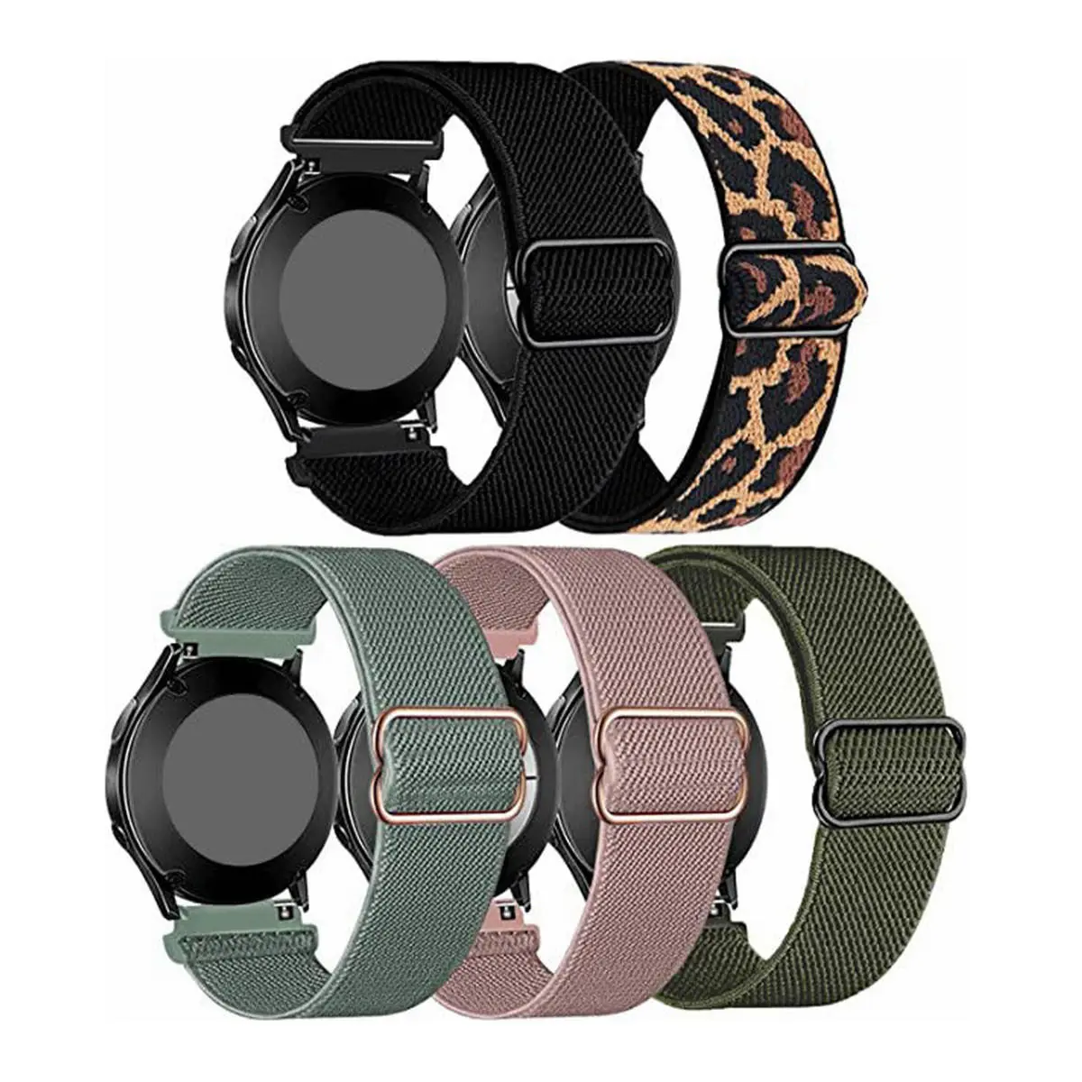 5 Pz/Pacco 20 Mm22Mm Cinturino In Nylon Per Samsung Watch 4/5 40/44Mm Braccialetti Elastici Per Samsung Watch 5 Pro