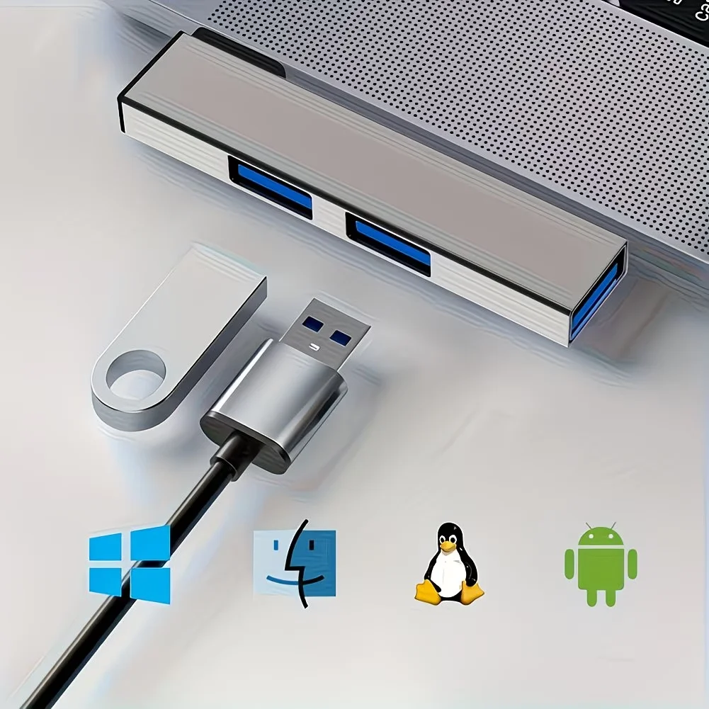 5개의 다용도 USB 어댑터 세트, USB C를 USB A로 변환, 빠른 충전 및 OTG 기능을 위한 USB 3.0 허브 포함