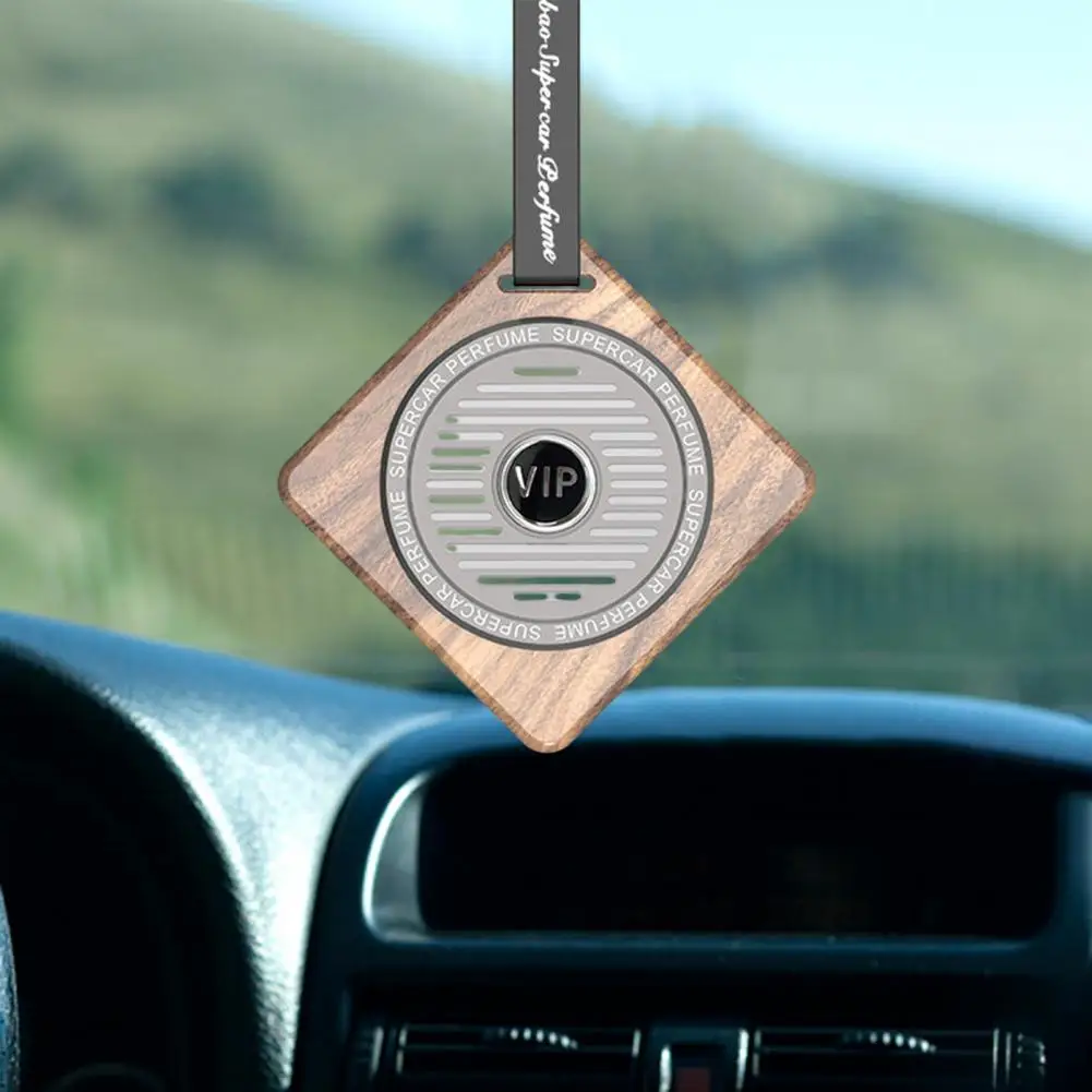 

Car Air Freshener Car Fragrance Diffuser Eco-friendly Wooden Car Hanging Pendant Fine Workmanship Anti-fade for Long-lasting