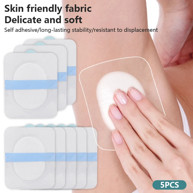 Dunne zomerse okselpleister met ingebouwd absorberend katoenen kussentje, onzichtbare, transparante zweetwerende patch die geen sporen achterlaat._voghion.com