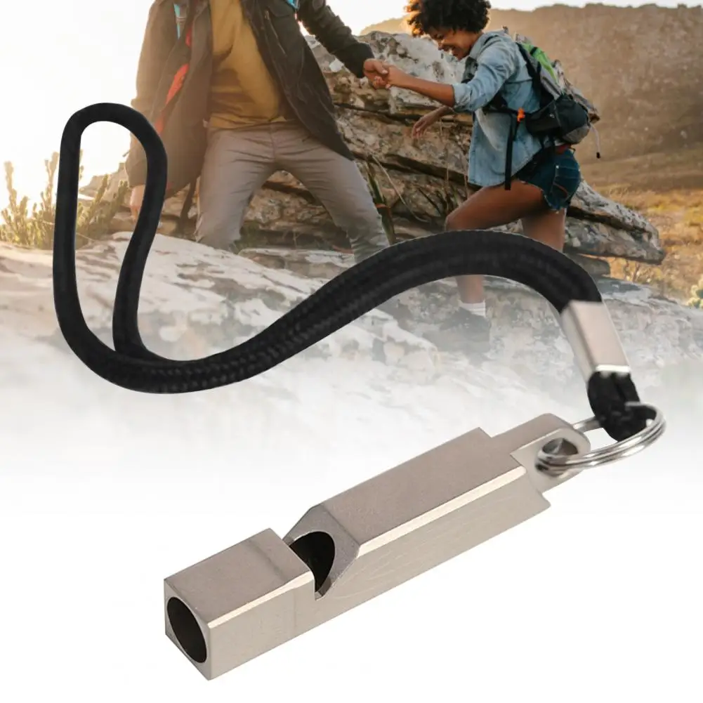 Emergency Whistle Heavy Duty Crisp Sound Survival Whistle Lightweight Life saving Titanium Alloy