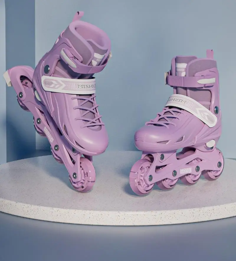 Flashing Inline Roller Skates Women Men Adjustable Size 4 Wheels Skate Shoes For Boys Girls Beginner Outdoor Skating Sneakers