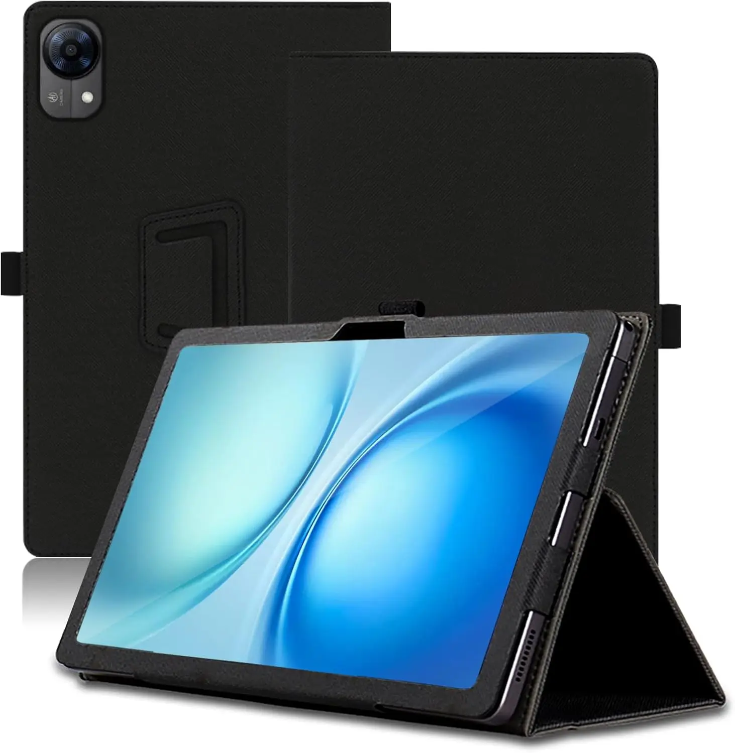 Elegant PU Leather Tablet Cover with Stylus Pen Loop Holder