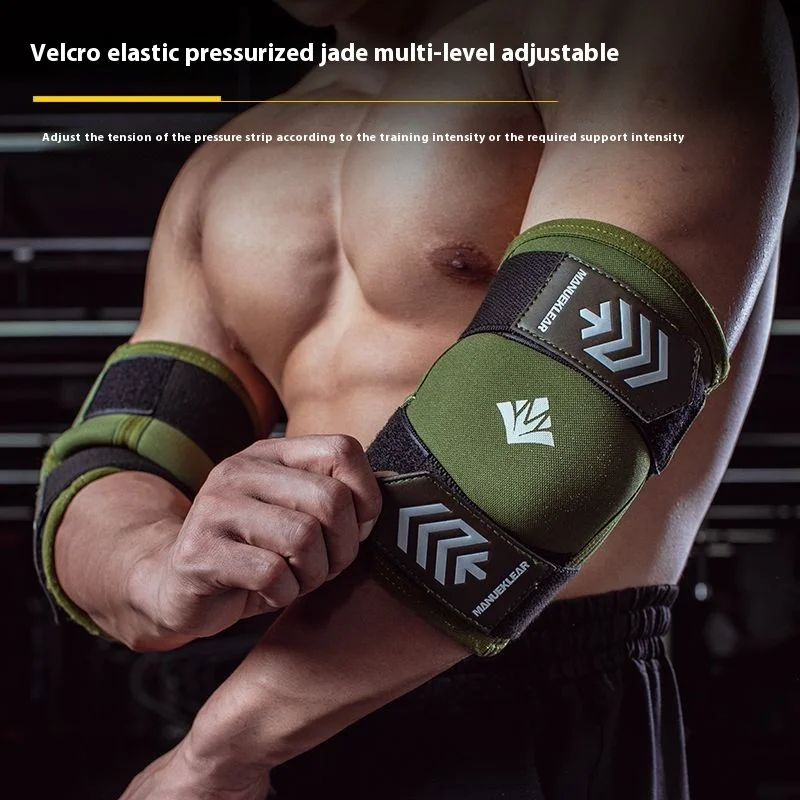 Adjustable Hook&loop Compression Elbow Brace Fitness Training Squat Equipment Bodybuilding Strength Lifting Elbow Sleeve