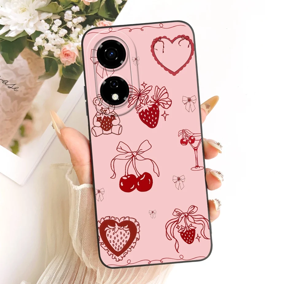 Luxury Love Heart Painted Soft Silicone Case - Stylish Protective Cover