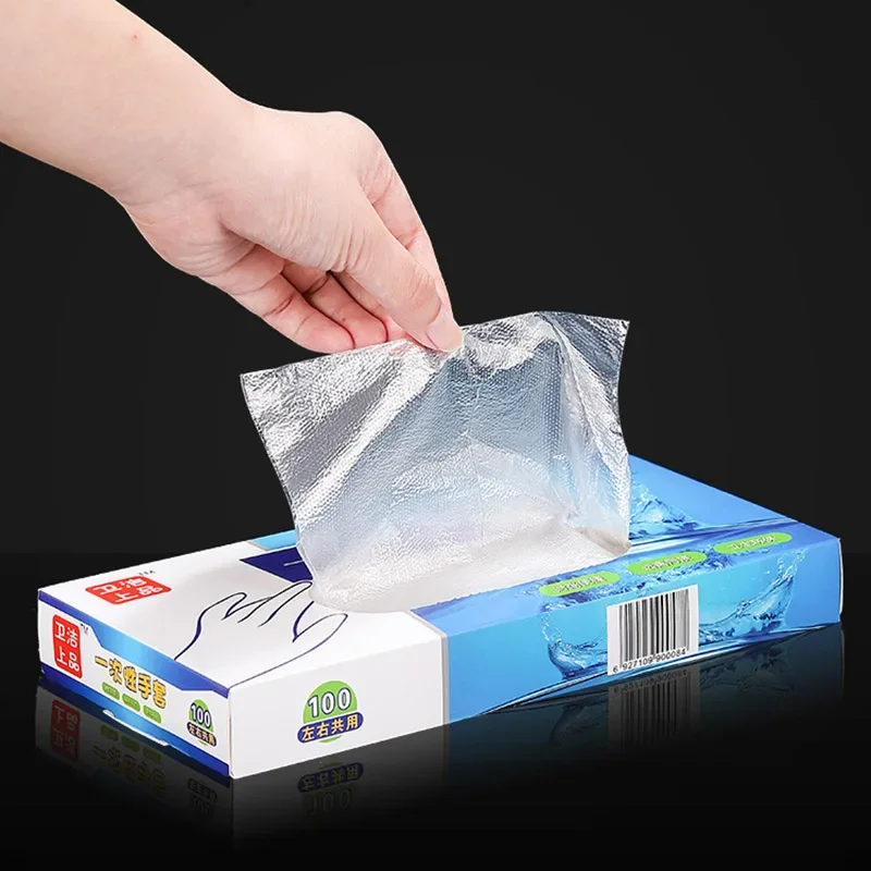 Plastic Large Disposable Polyethylene Clear Gloves 100/200Pcs For Food Dealing Cooking Cleaning Kitchen Restaurant BBQ Accessory disposable gloves disposable nitrile gloves vinyl disposable gloves disposable plastic gloves kitchen cleaning gloves