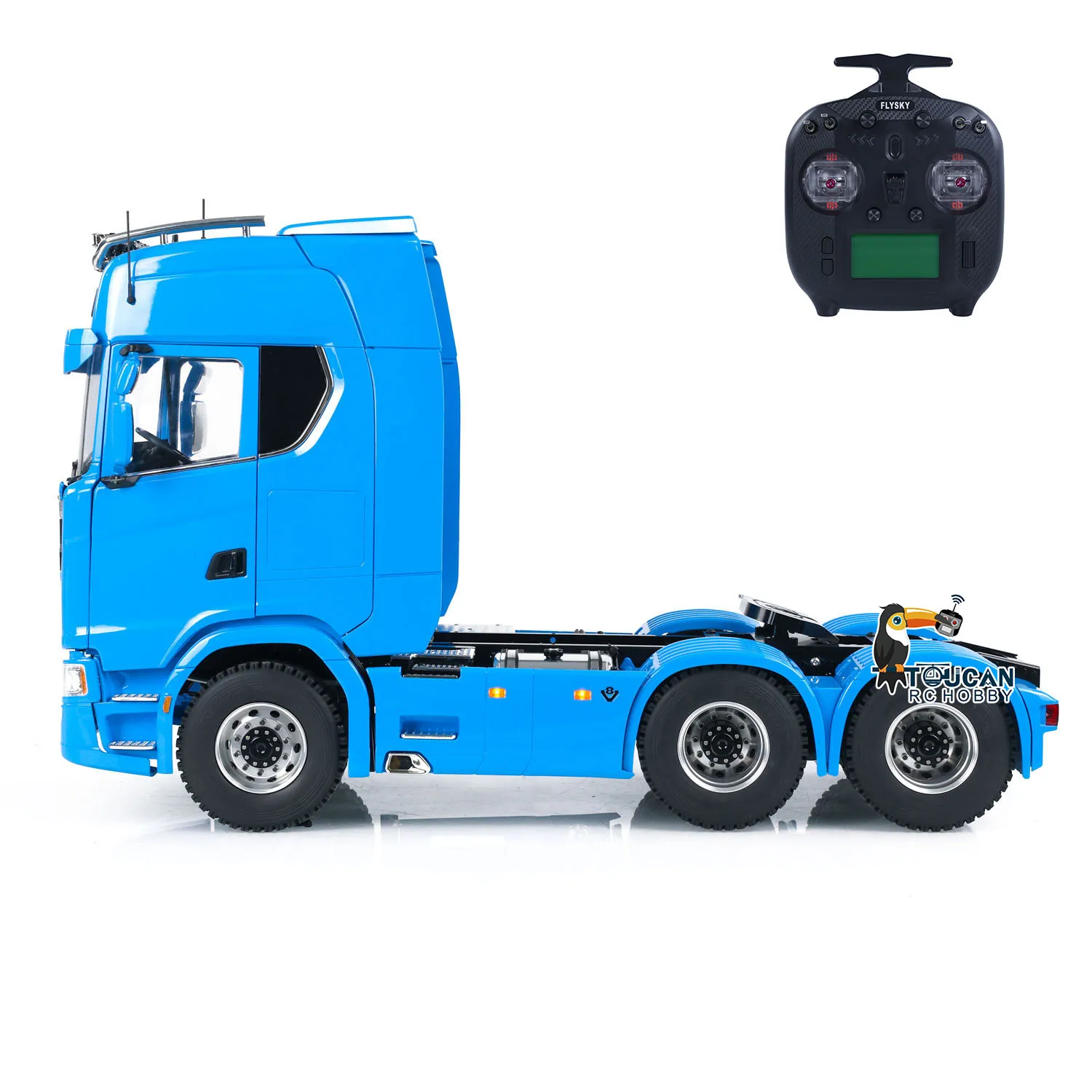 1/14 770s 6x6 Metal Chassis RC Tractor Truck Radio Control Painted Finished Car 2-speed Transmission Light Sound Toys for Boys 2