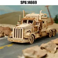 3d Wooden Puzzle Toys Heavy Truck Model Building Kits For Teens Adult 1