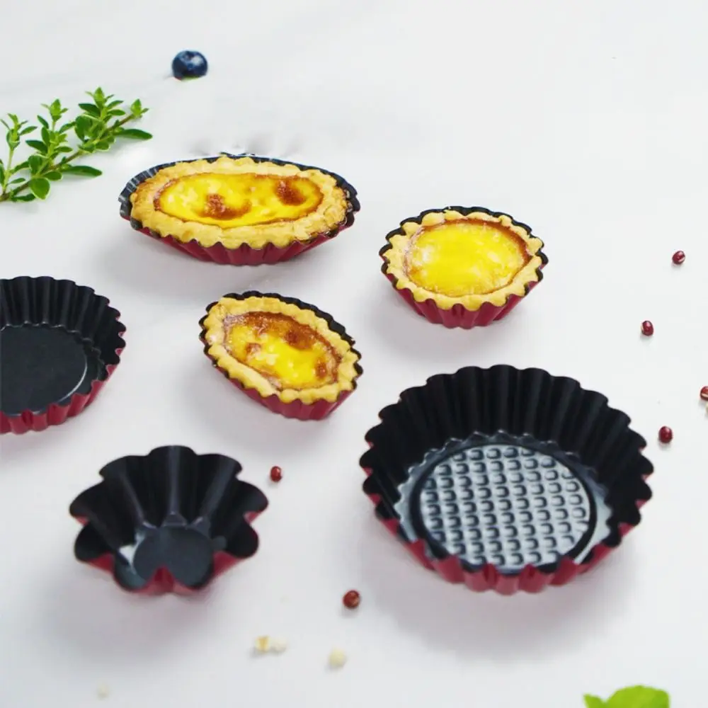 Kitchen Baking Accessories Carbon Steel Egg Tart Molds Non-stick Reusable Cake Mold Creative Mini Flan Pan Mold Cupcake Egg Tart cake mold
