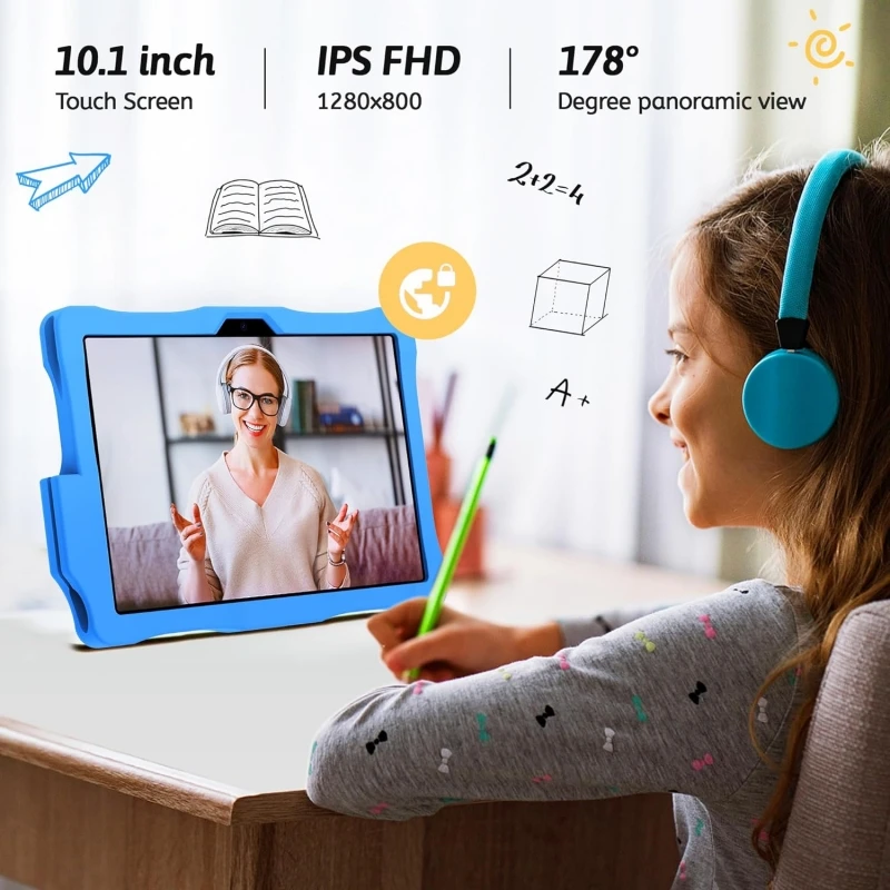 Android 12 Tablet PC Gift Silicone Case 10.1 INCH RAM 3GB ROM 32GB T310 Dual Camera 1280 x 800 IPS Tempered Film Type-C Stylus 2