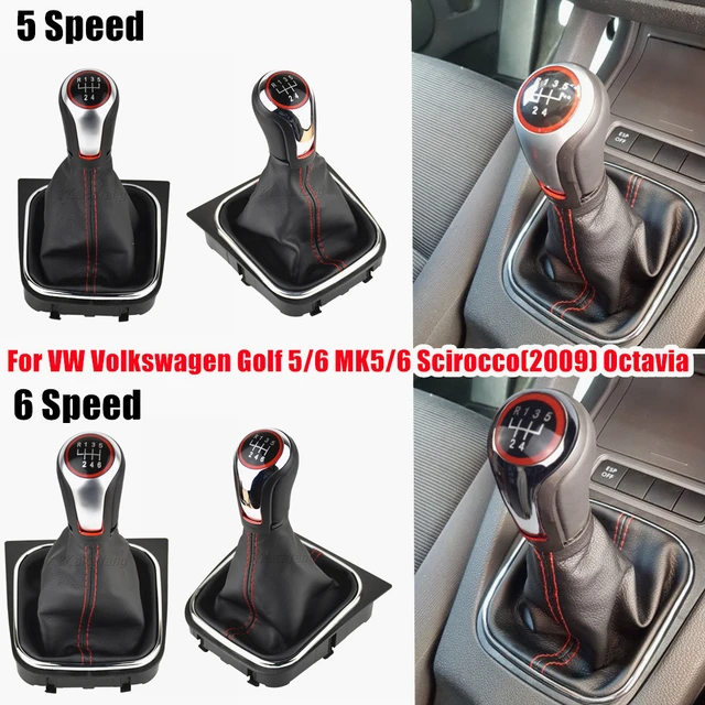 Pommeau de levier de vitesse de voiture pour VW Volkswagen, levier de  vitesse 5/6 vitesses, couvercle GaClaBoot, Golf 6, VI, MK6, Jetta 5, Golf 5  V, MK5 - AliExpress