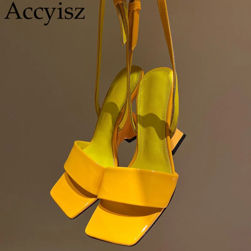 

Summer Crystal Wedges Heel Sandals Women Real Leather Back Strap Sandalias Outwear Strange High Heel Shoes Sexy Modern Shoes