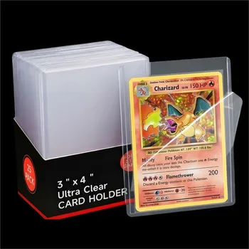 25-100pcs 3" x 4" Hard Card Sleeve Clear Anti Scratch Protector For Pokemon Game Baseball Sports Card Trading Protect Toploaders 1