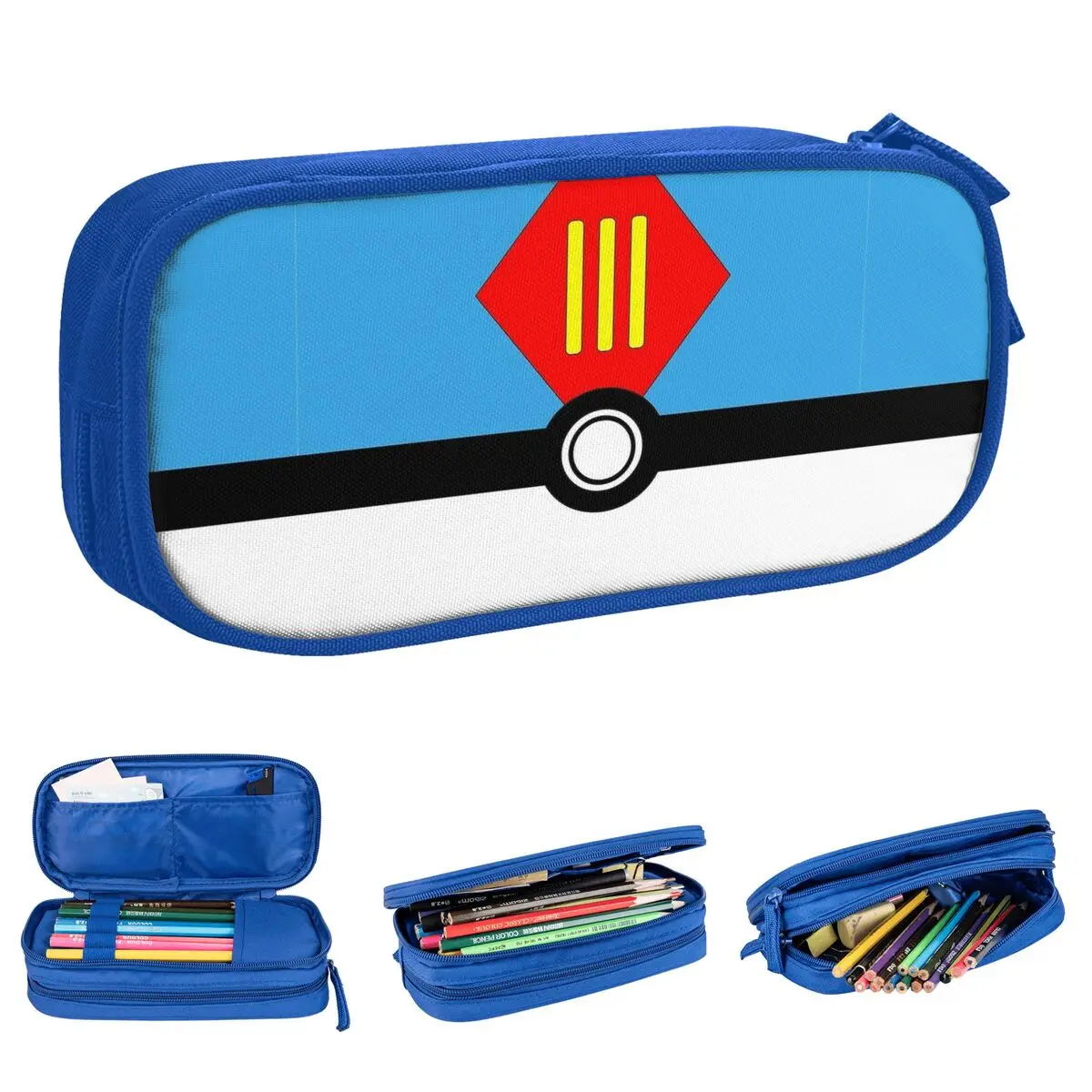 Poke Ball Go Lure Ball Pencil Case Pokemon Pencilcases Pen Box Kids Large Storage Pencil Bags Forniture Scolastiche Regali Accessori