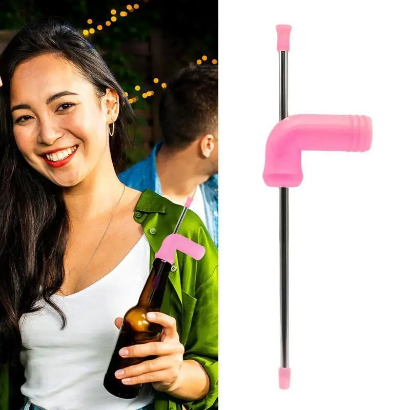 Beer Dispenser Snorkel Straw Bong Funnel Slammer Double Drinking Bar Tools Festivals Party