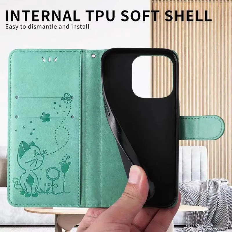 Фото Кожаный чехол-книжка для телефона OPPO A5 A7 A12 A15 A16 A3S A5S AX5S A17 A15S A16S A16K A16E A17K №4