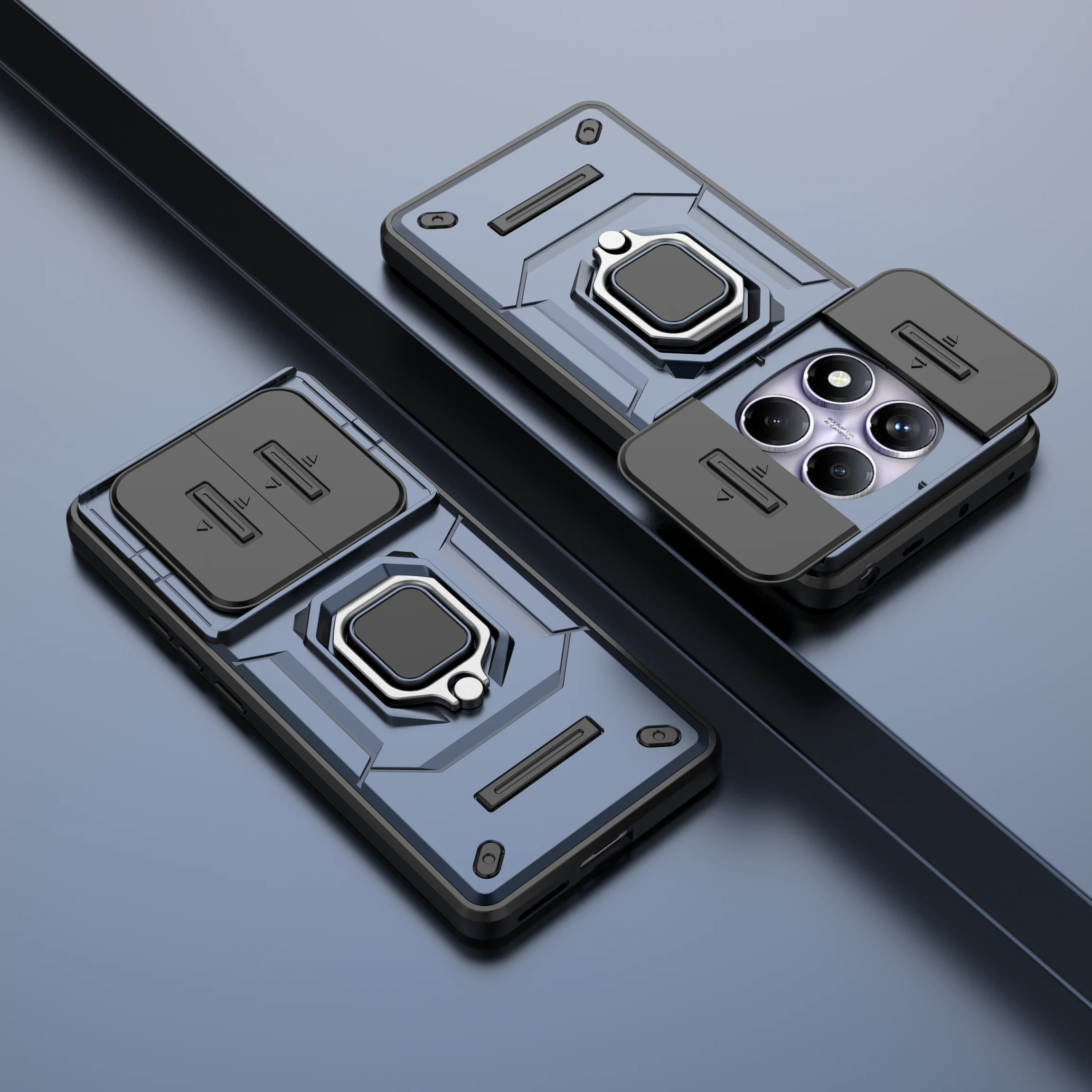 Sleek Armor Case with Slide Camera Protector and Magnetic Car Holder