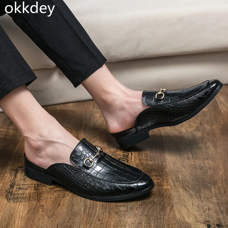 Pointed Toe Formal Flat Leather Shoes Men's Loafers All-match Comfortable Outdoor Casual Spring Summer
