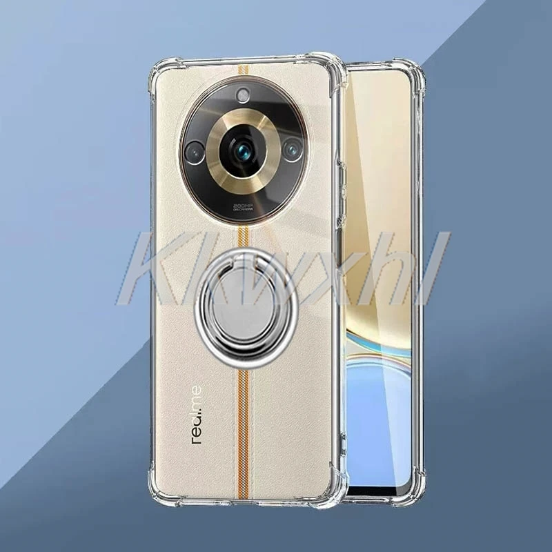 Enhanced Shockproof Phone Case with Back Ring Holder Bracket