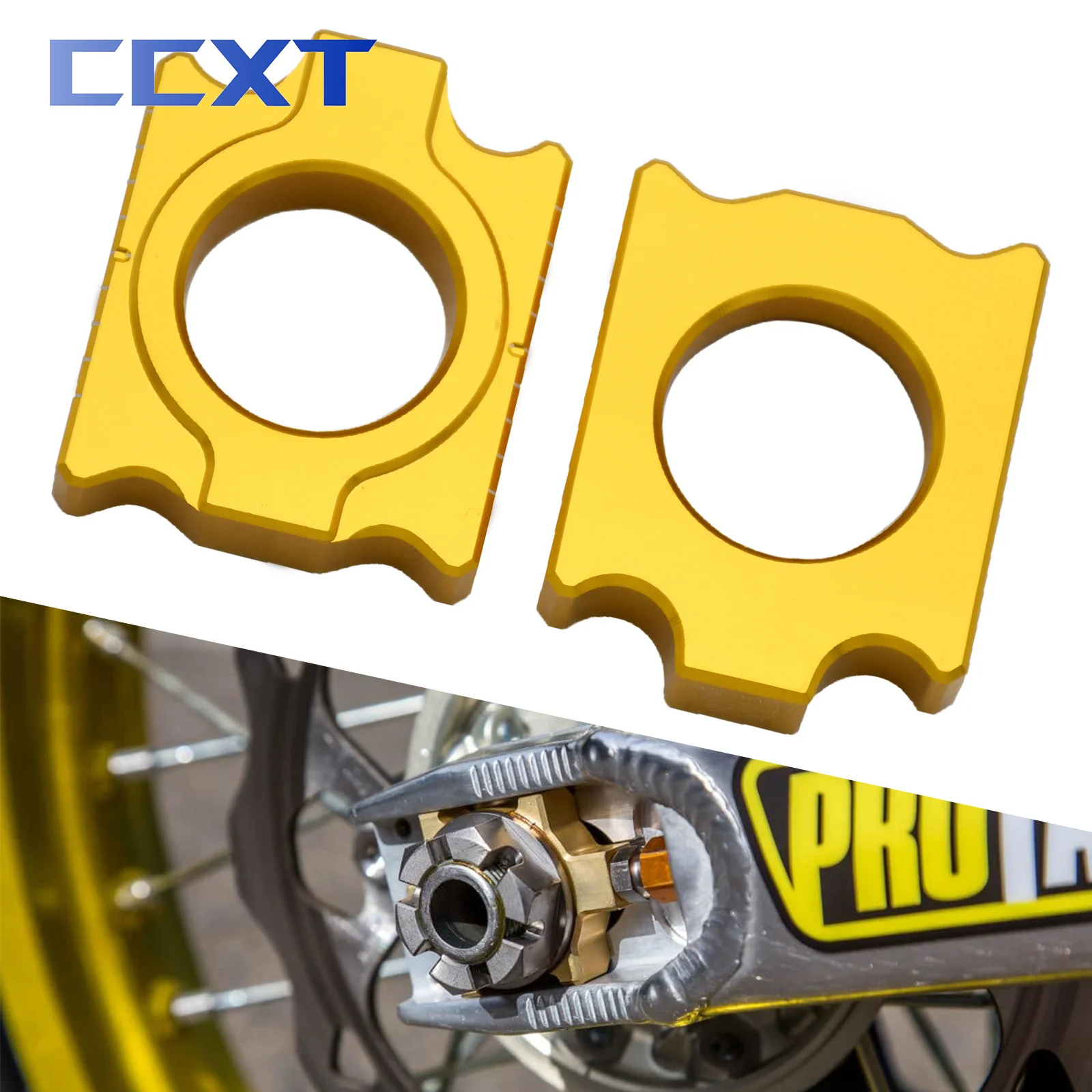 Motorcycle CNC Rear Chain Adjuster Axle Block For Suzuki RMZ250 RMZ450