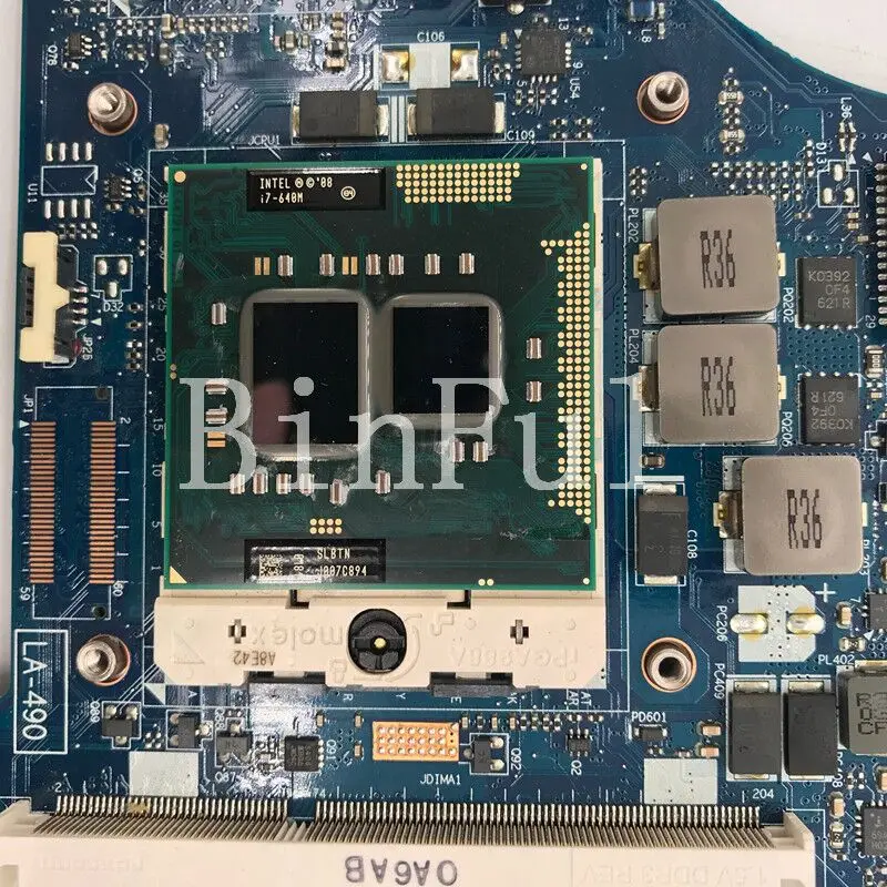 Placa-mãe do Portátil para hp 594026001 594026501 594026601 Kcl00 La4901p Placa-mãe com Slbtn I7-640m Cpu 100 Testado ok - Imagem 4