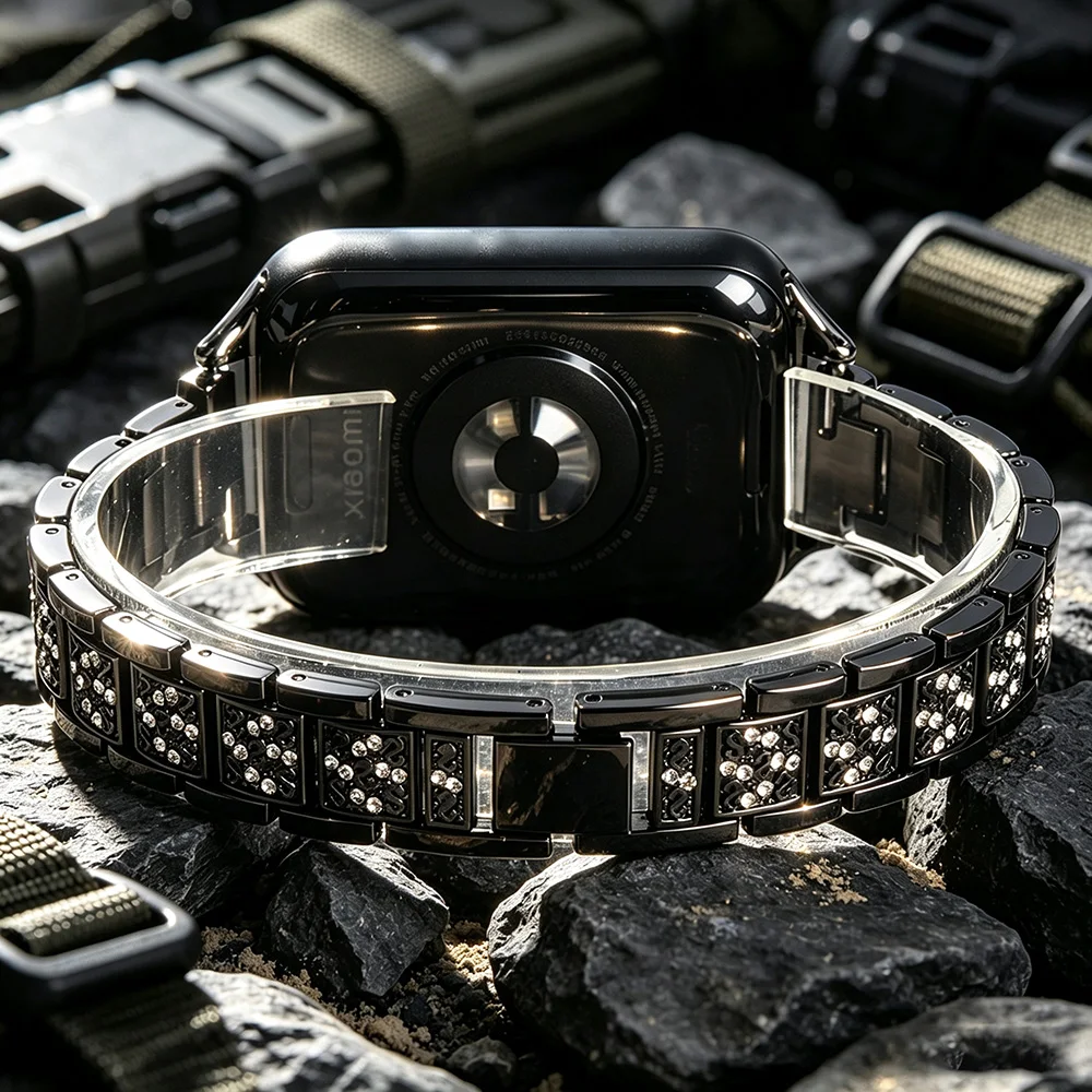 Elegant Rhinestone Strap for Smartwatch - Breathable Bracelet