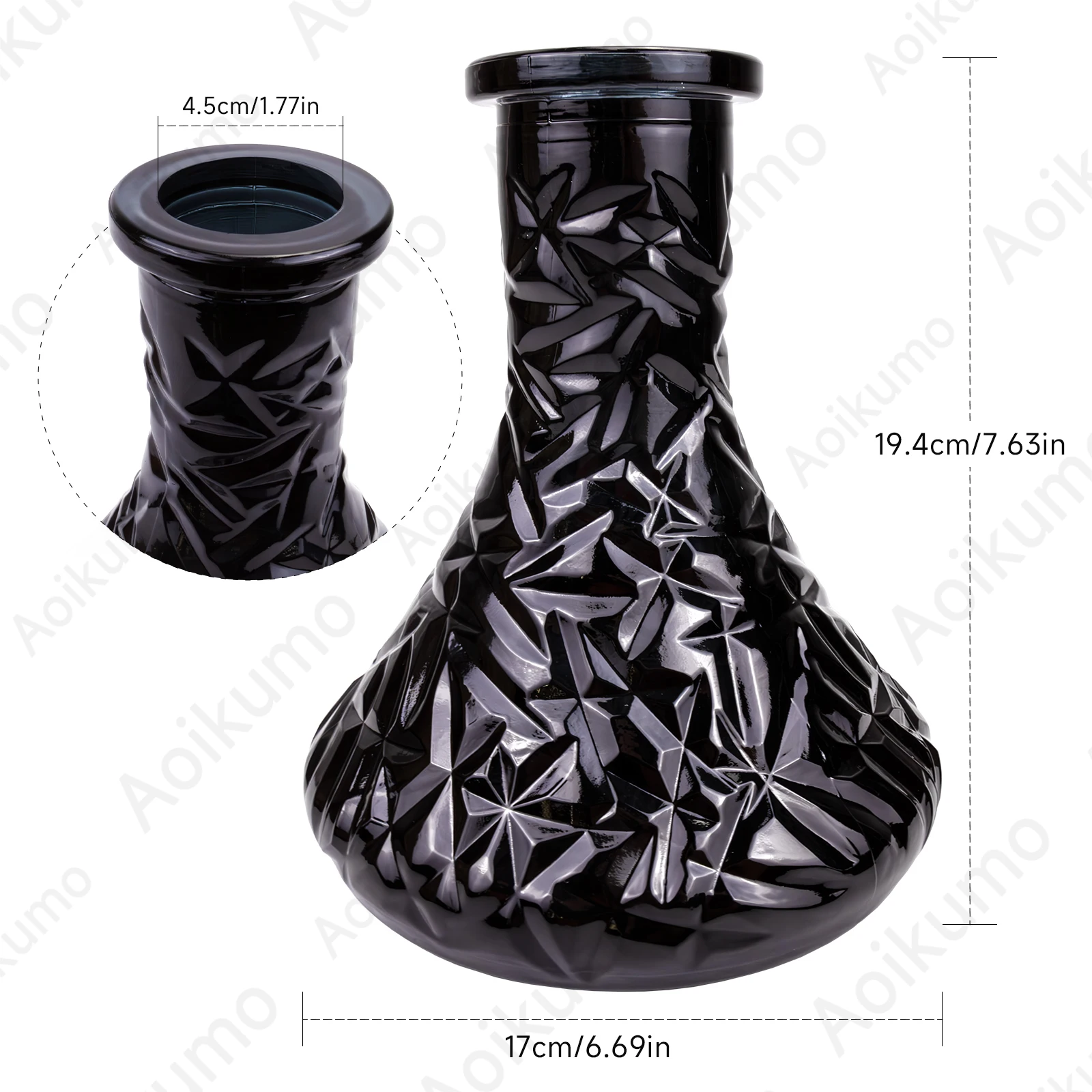 New Small Rhombus Hookah Glass Bottle Universal Flask Shisha Base Nargile Sheesha Chicha Cachimbas Hookah Bottle Accessories hookah accessories hookah replacement accessories